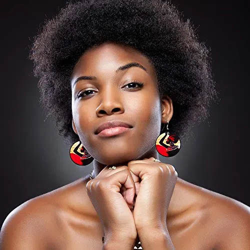 10 Pairs Round Afrikan Women Earrings
