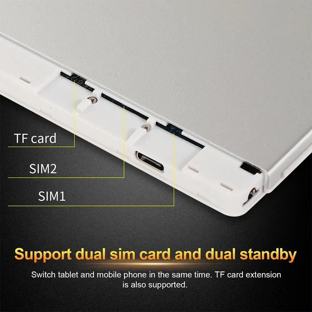 10.1 3g Tablet Pc 1gb Ram 32gb Storage Android 5.1 Quad-core Dual Sim Wifi Bt Gps - Black