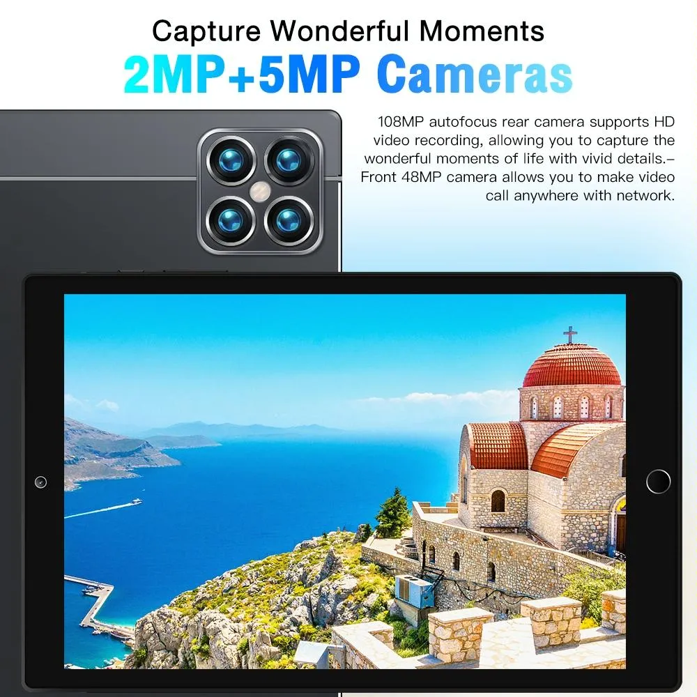 10.1 3g Tablet Pc 1gb Ram 32gb Storage Android 5.1 Quad-core Dual Sim Wifi Bt Gps - Black
