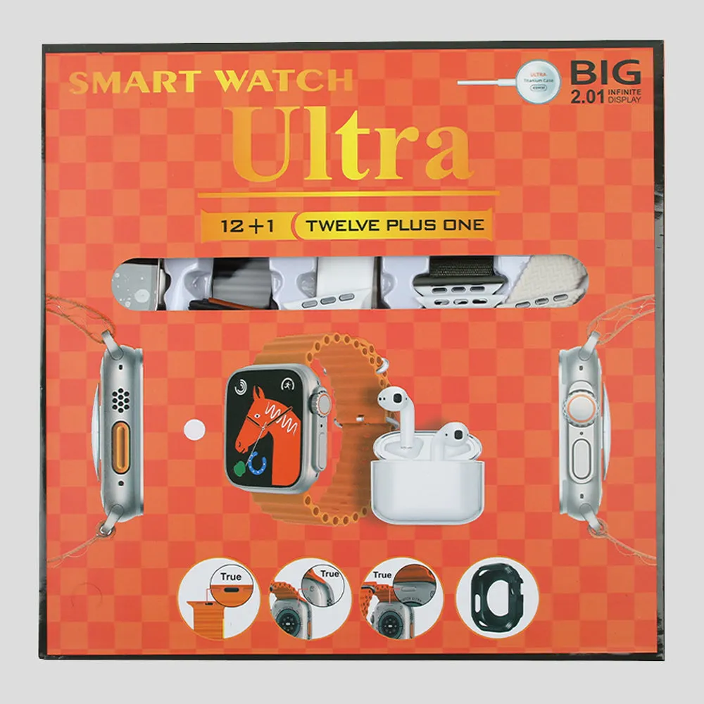 12   1 Ultra Smart Watch with Airbuds - 2.09 Infinite Display