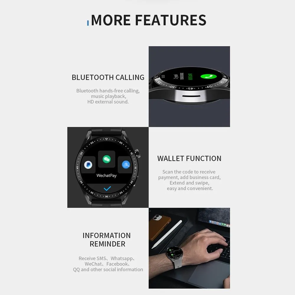 1.39 Inch Ip67 Waterproof Health Monitoring Bluetooth Call Smart Watch With Nfc Payment