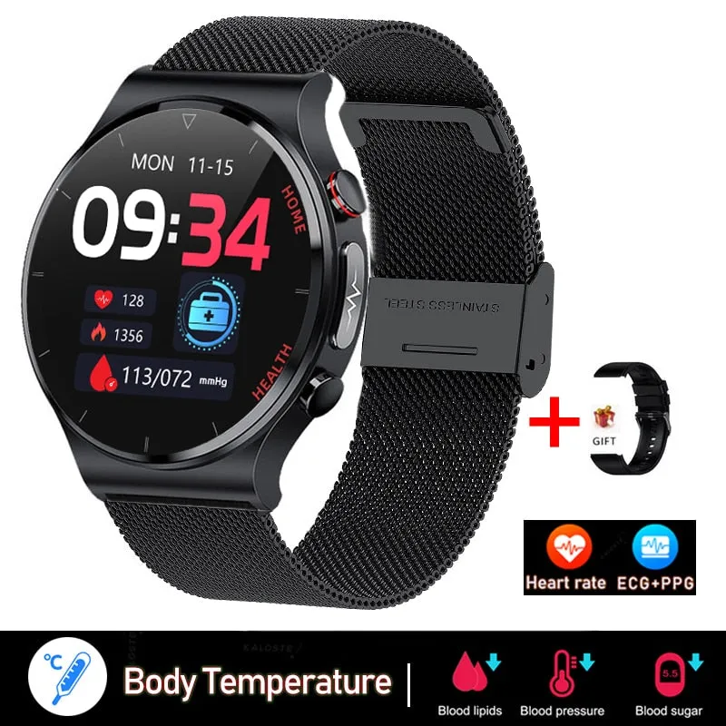 2022 New ECG PPG Smart Watch Men Sangao Laser Health Heart Rate Blood Pressure Fitness Sports Watches IP68 Waterproof Smartwatch