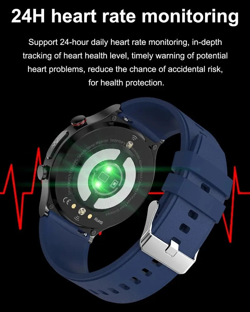2022 New ECG PPG Smart Watch Men Sangao Laser Health Heart Rate Blood Pressure Fitness Sports Watches IP68 Waterproof Smartwatch