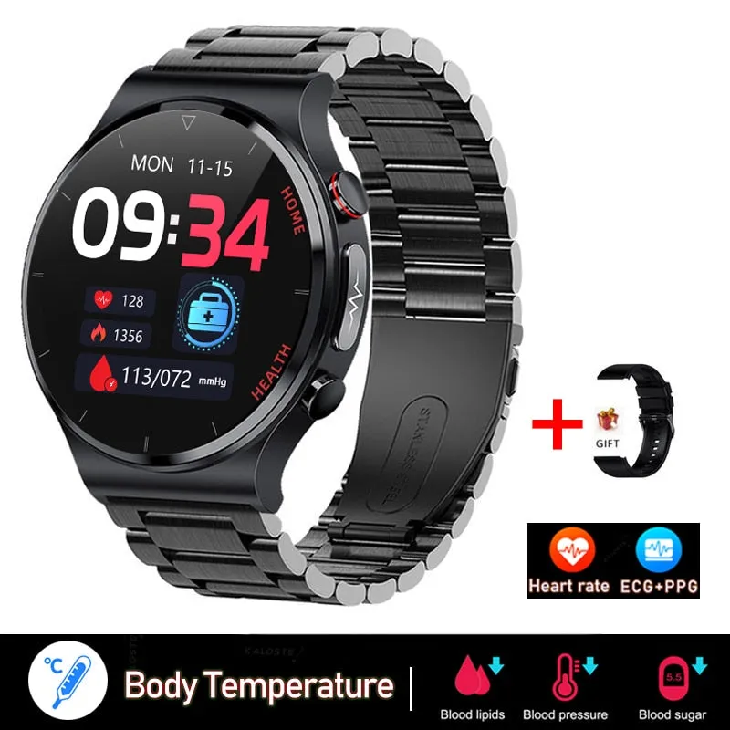 2022 New ECG PPG Smart Watch Men Sangao Laser Health Heart Rate Blood Pressure Fitness Sports Watches IP68 Waterproof Smartwatch