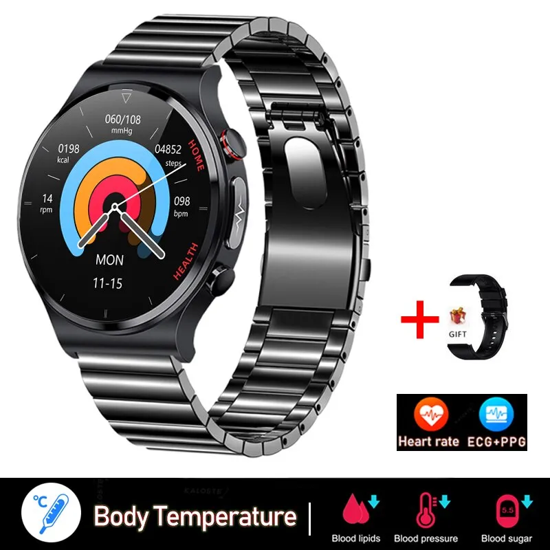 2022 New ECG PPG Smart Watch Men Sangao Laser Health Heart Rate Blood Pressure Fitness Sports Watches IP68 Waterproof Smartwatch