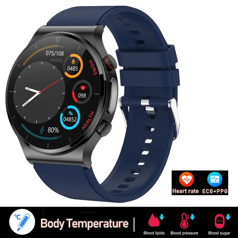 2022 New ECG PPG Smart Watch Men Sangao Laser Health Heart Rate Blood Pressure Fitness Sports Watches IP68 Waterproof Smartwatch