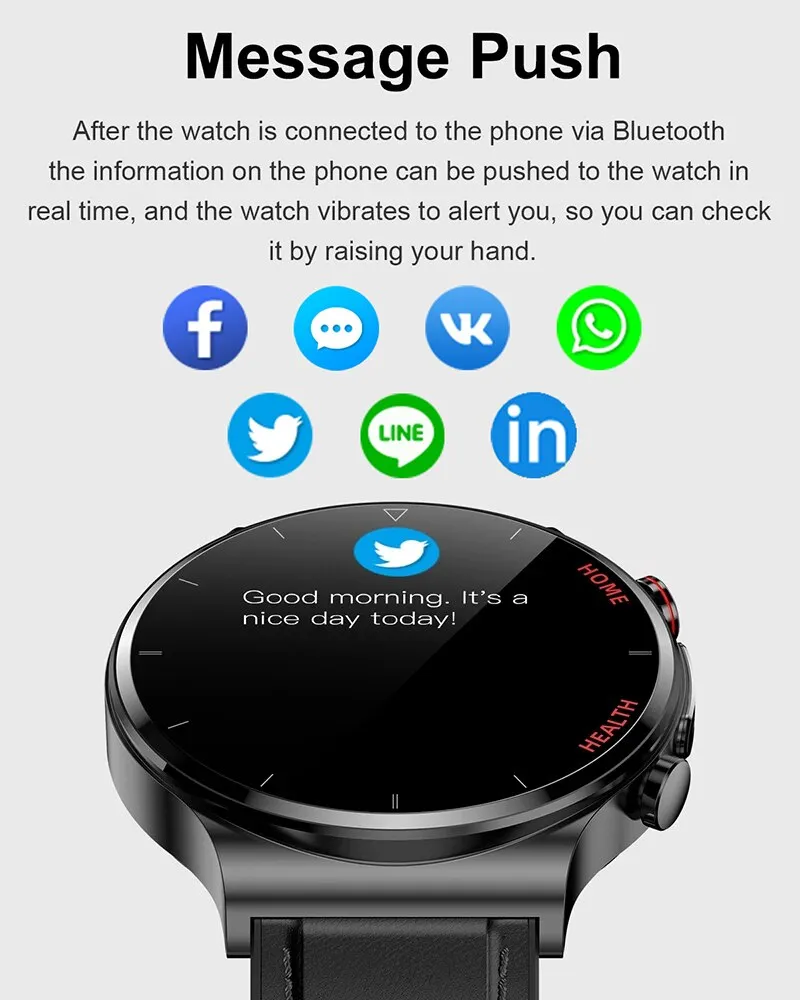 2022 New ECG PPG Smart Watch Men Sangao Laser Health Heart Rate Blood Pressure Fitness Sports Watches IP68 Waterproof Smartwatch