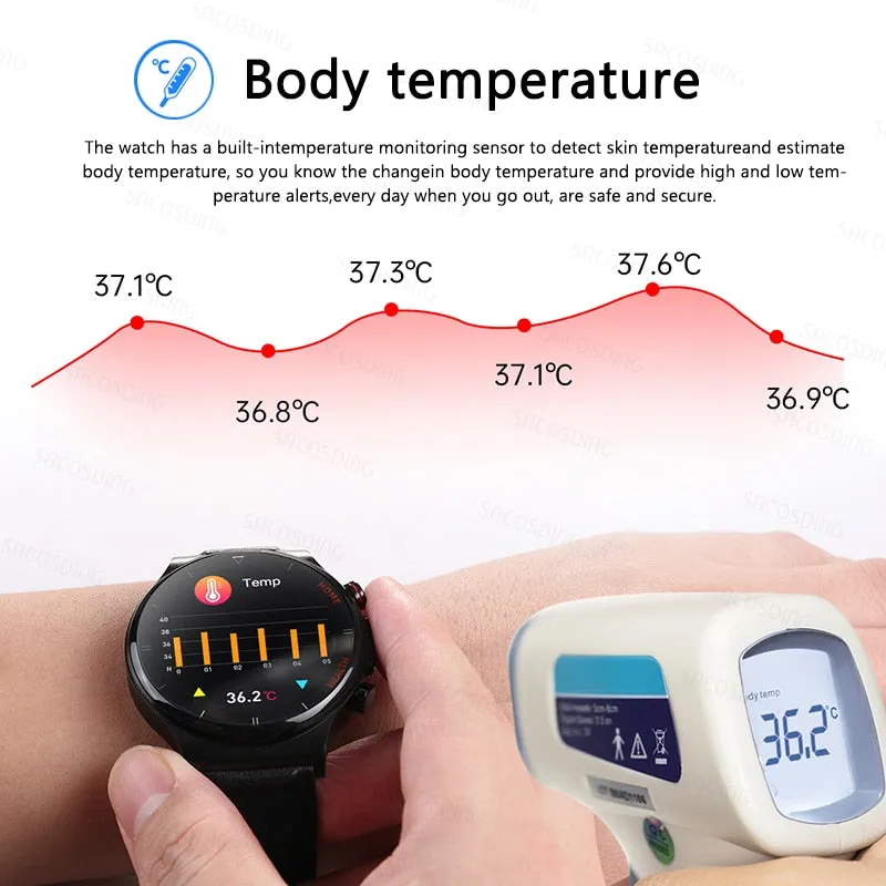 2022 New ECG PPG Smart Watch Men Sangao Laser Health Heart Rate Blood Pressure Fitness Sports Watches IP68 Waterproof Smartwatch