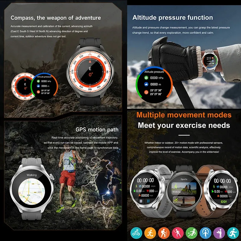 2024 New For HUAWEI Outdoor Sports Smart Watch Men AMOLED Screen NFC GPS Heart rate Waterproof Bluetooth Call Smart Watch Woman