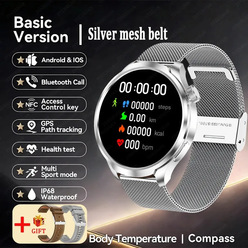 2024 New For HUAWEI Outdoor Sports Smart Watch Men AMOLED Screen NFC GPS Heart rate Waterproof Bluetooth Call Smart Watch Woman
