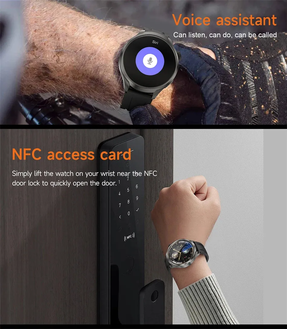 2024 New For HUAWEI Outdoor Sports Smart Watch Men AMOLED Screen NFC GPS Heart rate Waterproof Bluetooth Call Smart Watch Woman