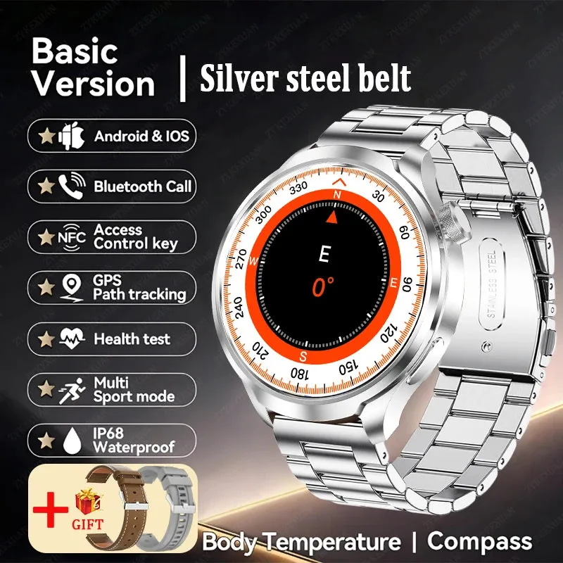 2024 New For HUAWEI Outdoor Sports Smart Watch Men AMOLED Screen NFC GPS Heart rate Waterproof Bluetooth Call Smart Watch Woman