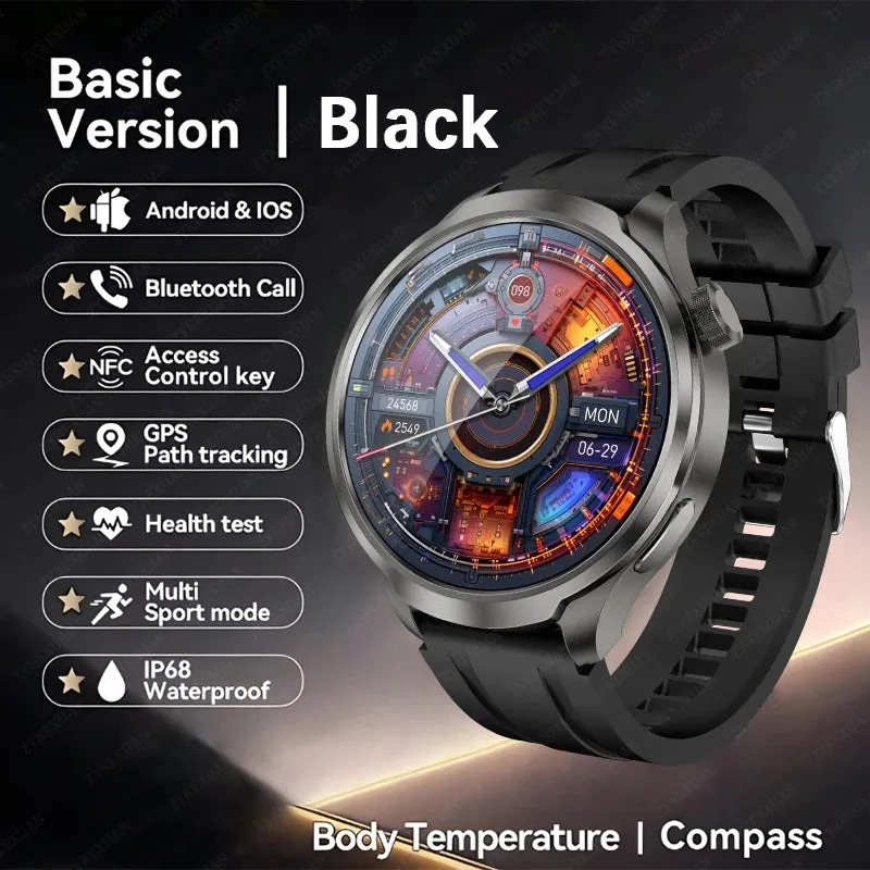 2024 New For HUAWEI Outdoor Sports Smart Watch Men AMOLED Screen NFC GPS Heart rate Waterproof Bluetooth Call Smart Watch Woman