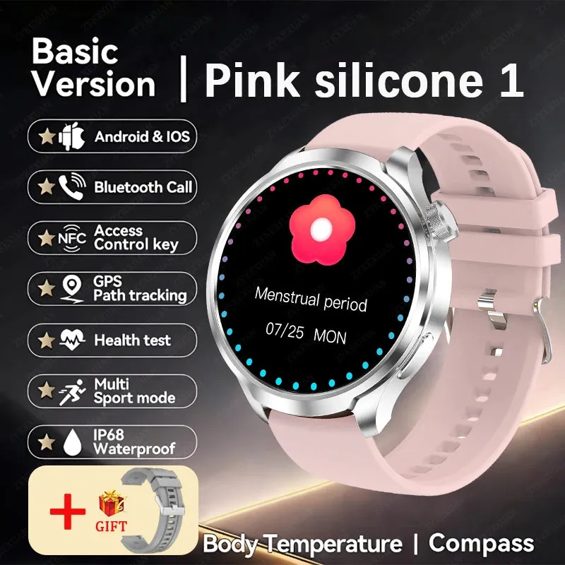 2024 New For HUAWEI Outdoor Sports Smart Watch Men AMOLED Screen NFC GPS Heart rate Waterproof Bluetooth Call Smart Watch Woman