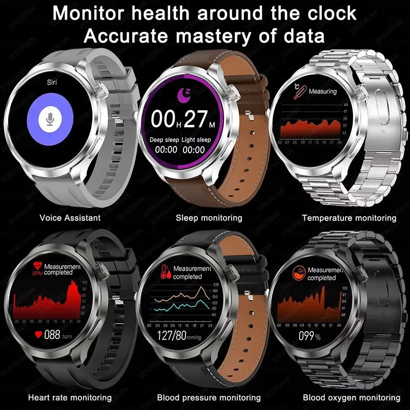 2024 New For HUAWEI Outdoor Sports Smart Watch Men AMOLED Screen NFC GPS Heart rate Waterproof Bluetooth Call Smart Watch Woman