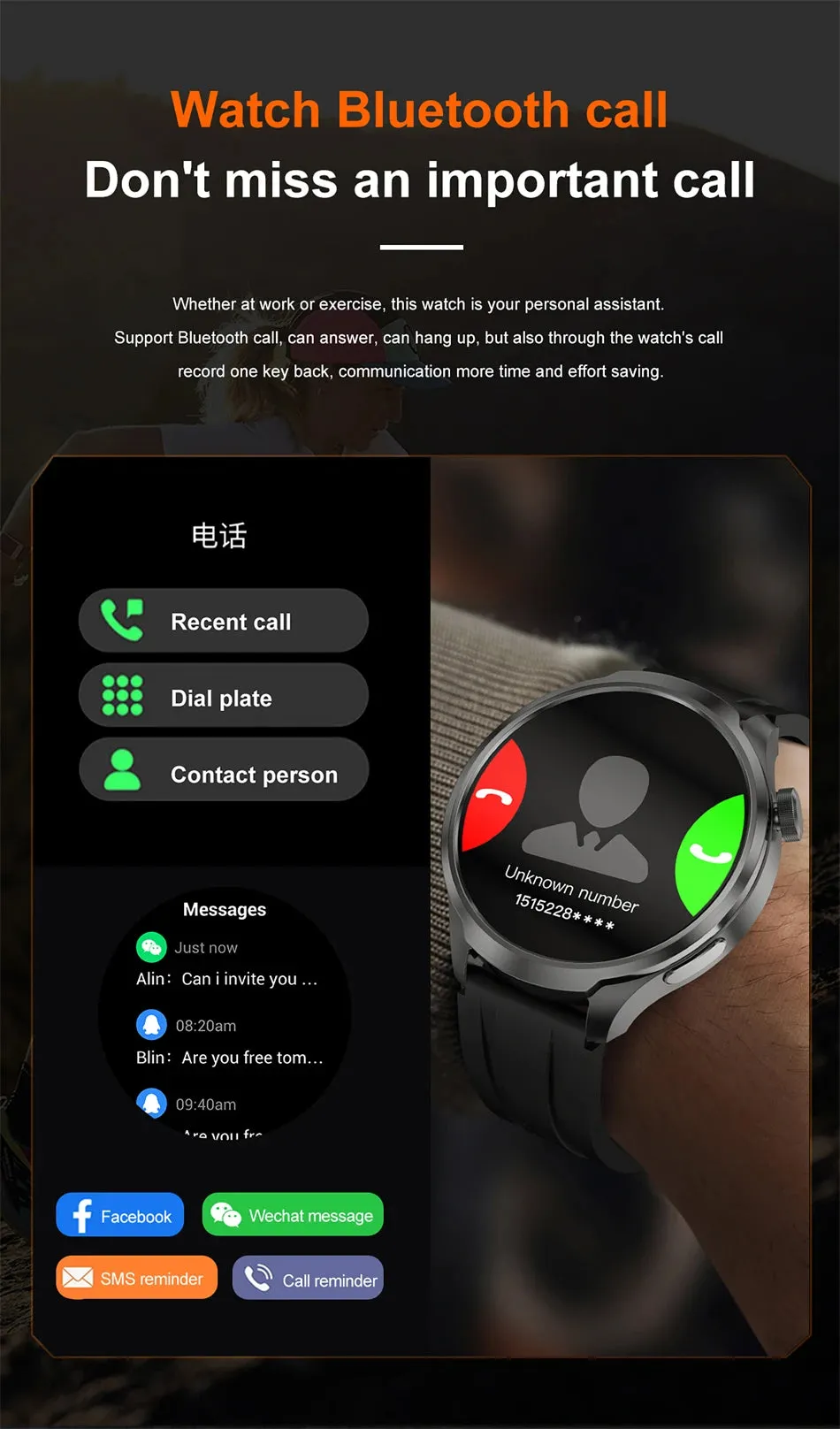 2024 New For HUAWEI Outdoor Sports Smart Watch Men AMOLED Screen NFC GPS Heart rate Waterproof Bluetooth Call Smart Watch Woman