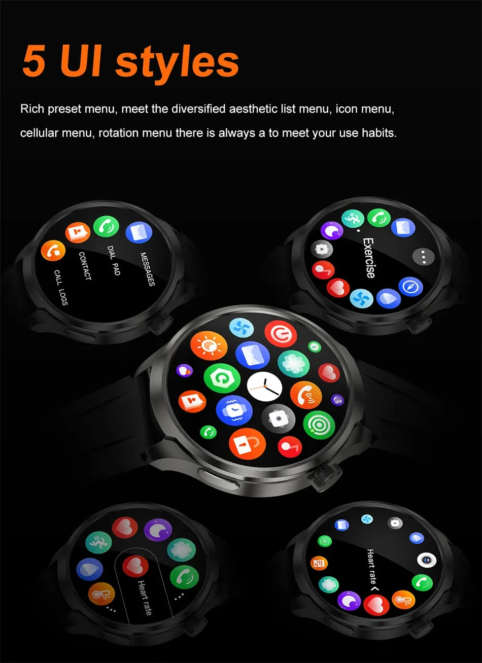 2024 New For HUAWEI Outdoor Sports Smart Watch Men AMOLED Screen NFC GPS Heart rate Waterproof Bluetooth Call Smart Watch Woman