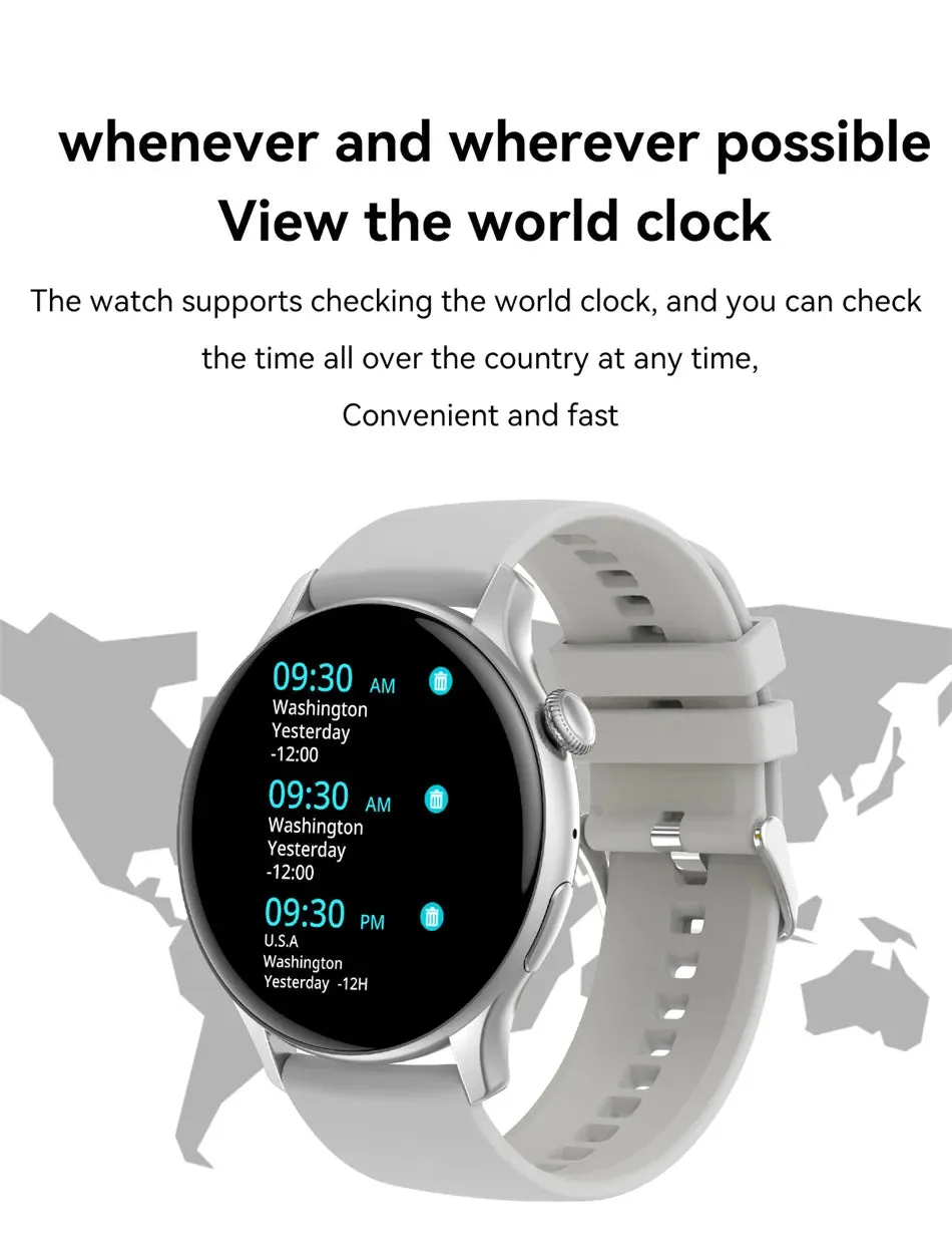 2024 NFC Smart Watch Women 466*466 Screen GPS Track Sport Watches Women Health Monitoring Voice Bluetooth Call Smartwatch Ladies