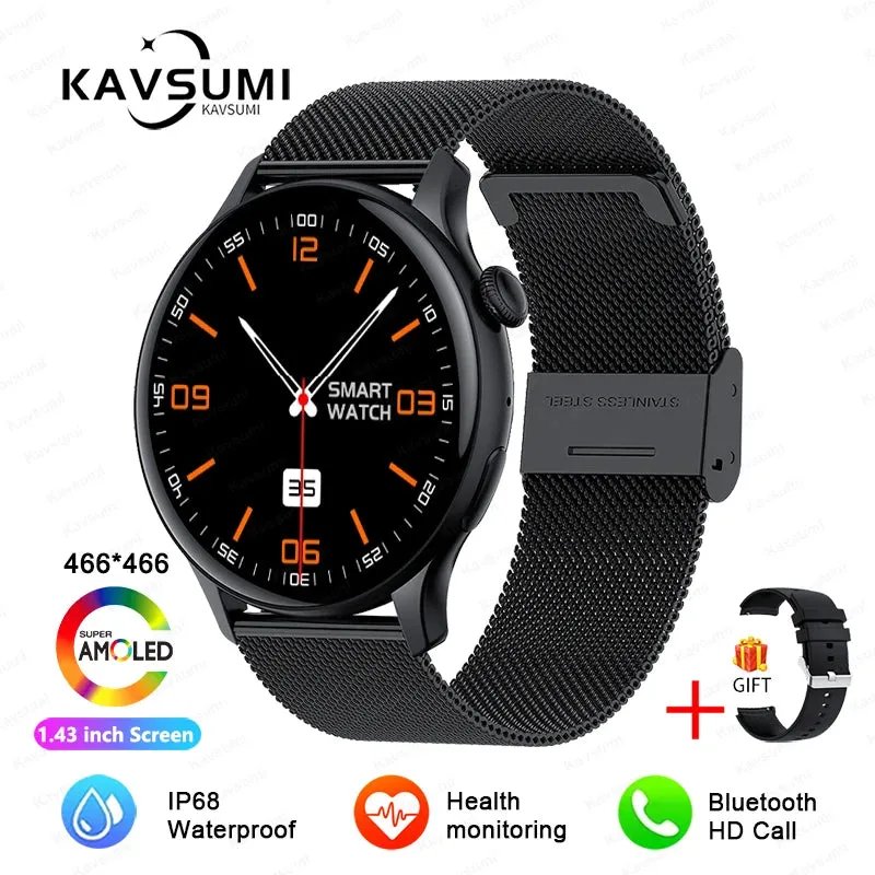 2024 NFC Smart Watch Women 466*466 Screen GPS Track Sport Watches Women Health Monitoring Voice Bluetooth Call Smartwatch Ladies