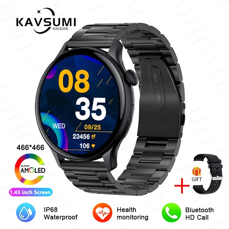 2024 NFC Smart Watch Women 466*466 Screen GPS Track Sport Watches Women Health Monitoring Voice Bluetooth Call Smartwatch Ladies