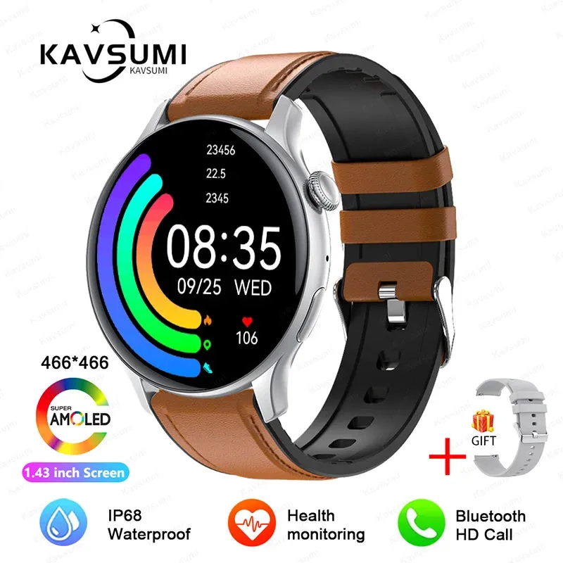 2024 NFC Smart Watch Women 466*466 Screen GPS Track Sport Watches Women Health Monitoring Voice Bluetooth Call Smartwatch Ladies