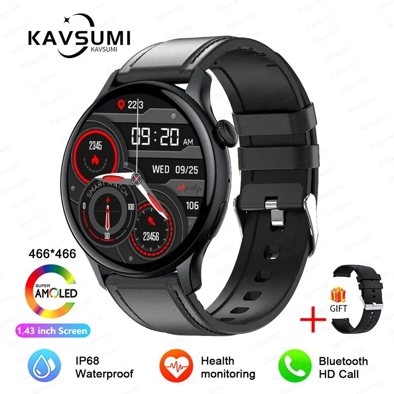 2024 NFC Smart Watch Women 466*466 Screen GPS Track Sport Watches Women Health Monitoring Voice Bluetooth Call Smartwatch Ladies