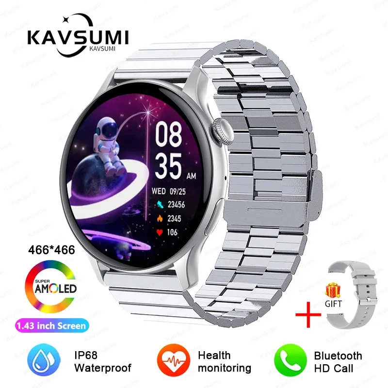 2024 NFC Smart Watch Women 466*466 Screen GPS Track Sport Watches Women Health Monitoring Voice Bluetooth Call Smartwatch Ladies