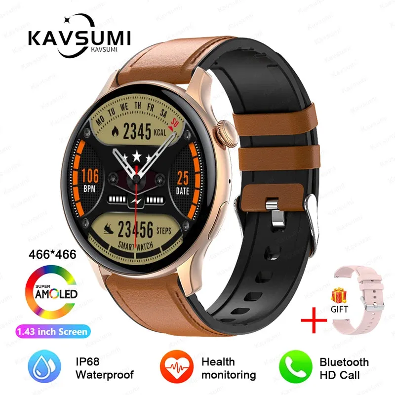 2024 NFC Smart Watch Women 466*466 Screen GPS Track Sport Watches Women Health Monitoring Voice Bluetooth Call Smartwatch Ladies