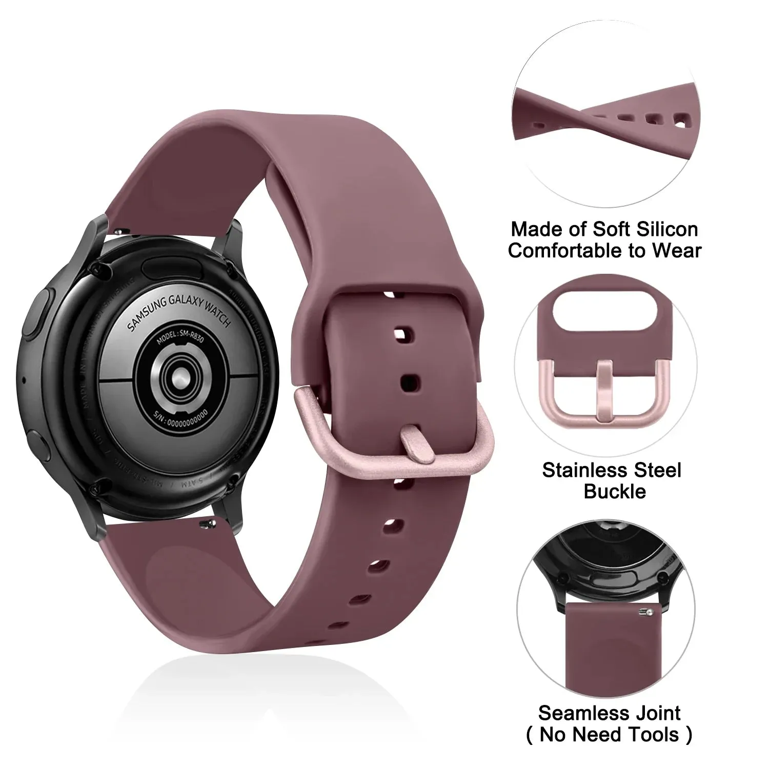 20mm 22mm Quick Release Strap Universal Watch Bands Wristwatch Bracelet For Women Men Silicone Sports Smartwatch Accessories