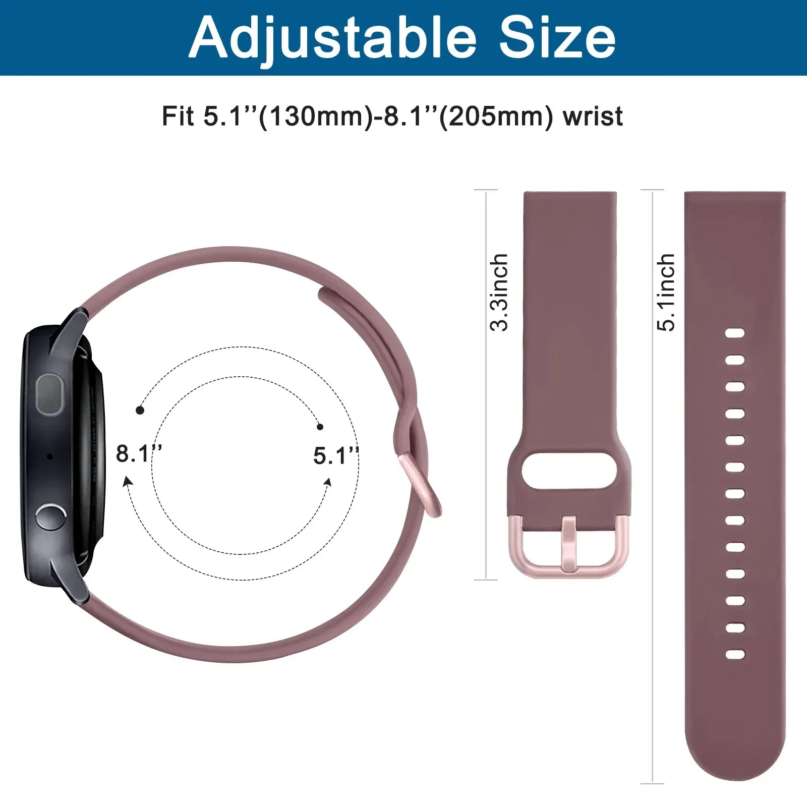 20mm 22mm Quick Release Strap Universal Watch Bands Wristwatch Bracelet For Women Men Silicone Sports Smartwatch Accessories
