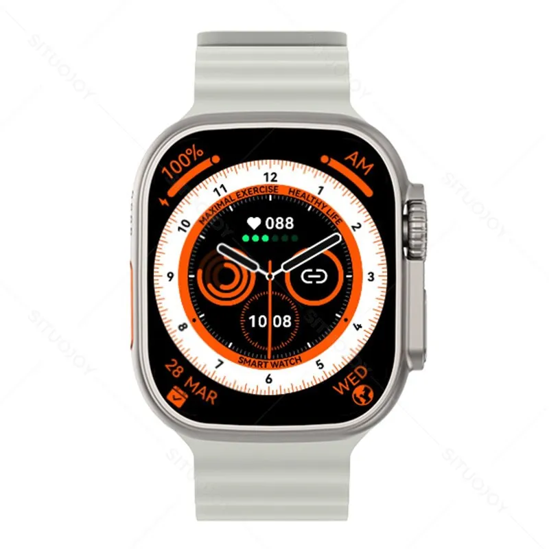 49mm Smart Watch Ultra Series 8 Titanium Alloy 1:1 Case Men Women Sport Smartwatch Bluetooth Call Heart Rate Temperature Measure