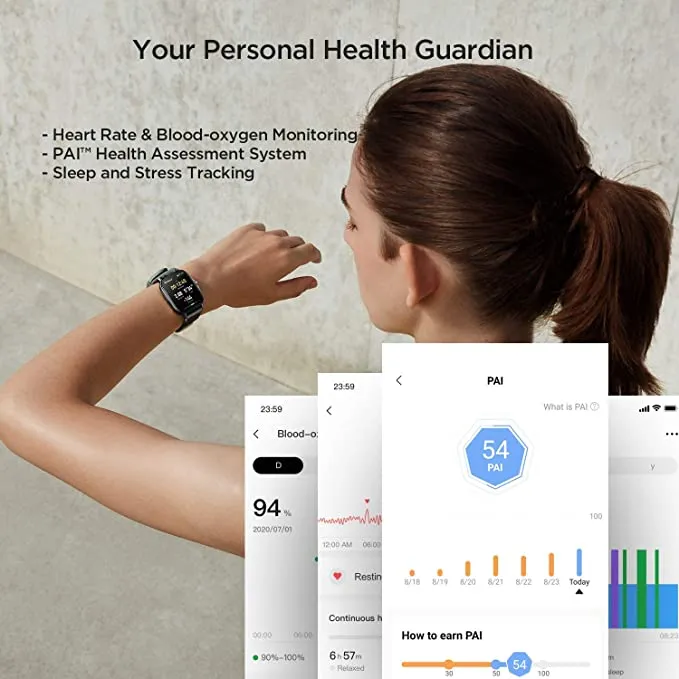 Amazfit GTS 2 Smart Watch, Alexa GPS Built-In,  Heart Rate Sleep Tracking, Waterproof