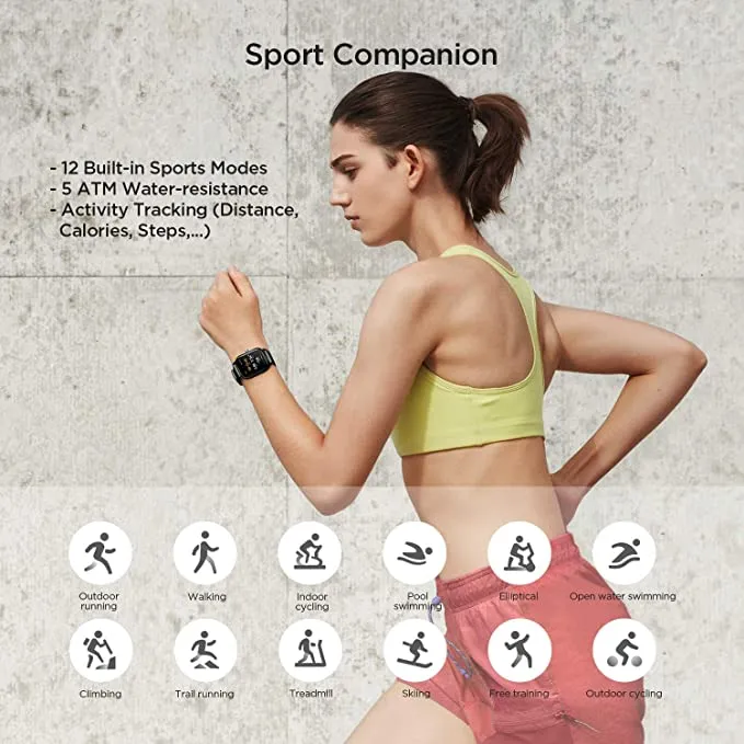 Amazfit GTS 2 Smart Watch, Alexa GPS Built-In,  Heart Rate Sleep Tracking, Waterproof