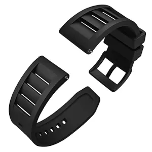 Anbeer Silicone Quick Release Watch Straps,22mm Fluororubber Watch Band,Rubber Watchband for Men and Women,Orange with Silver Buckle