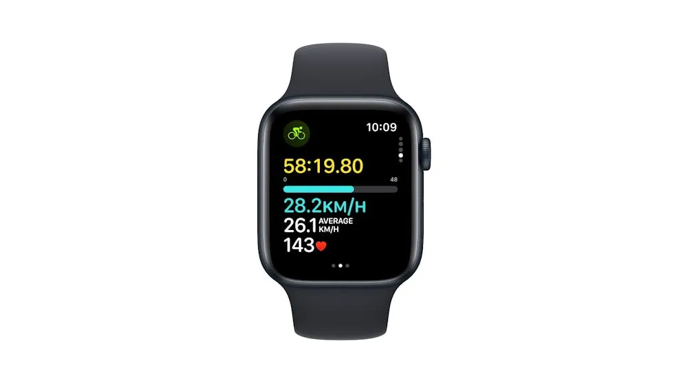 Apple Watch SE (2nd Gen) 44mm Midnight Aluminium Case with Midnight Sport Band M/L - GPS   Cellular