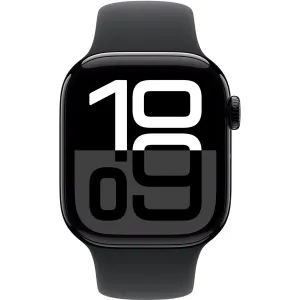 Apple Watch Series 10 42mm Jet Black Aluminium Case GPS   Cellular Sport Band - Black - Excellent - Refurbished ( AU Version )