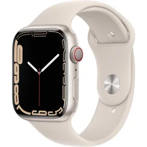Apple Watch Series 7 45mm (GPS   Cellular) Starlight Aluminium Case with Starlight Sport Band (Refurbished Grade - C )