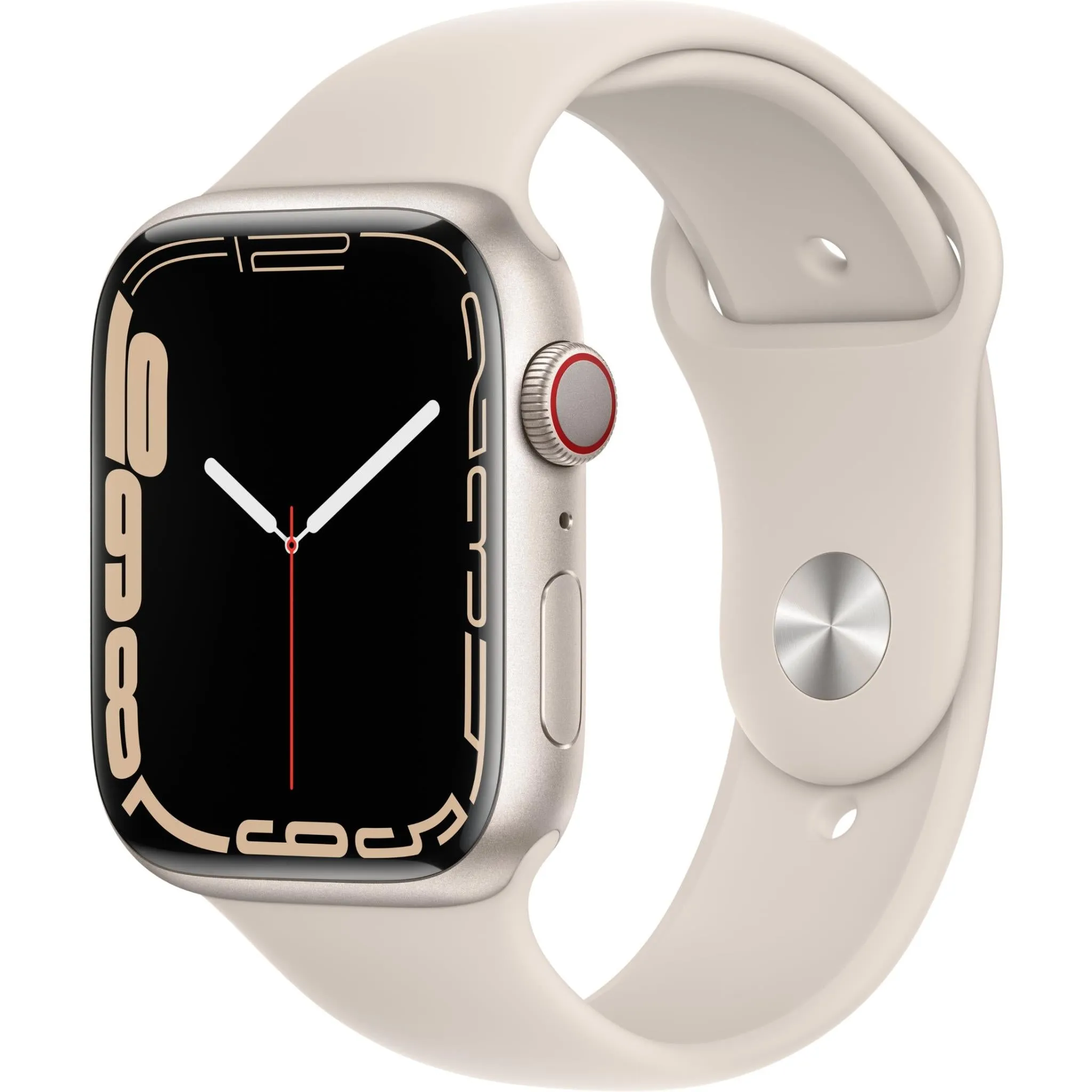 Apple Watch Series 7 45mm (GPS   Cellular) Starlight Aluminium Case with Starlight Sport Band (Refurbished Grade - C )