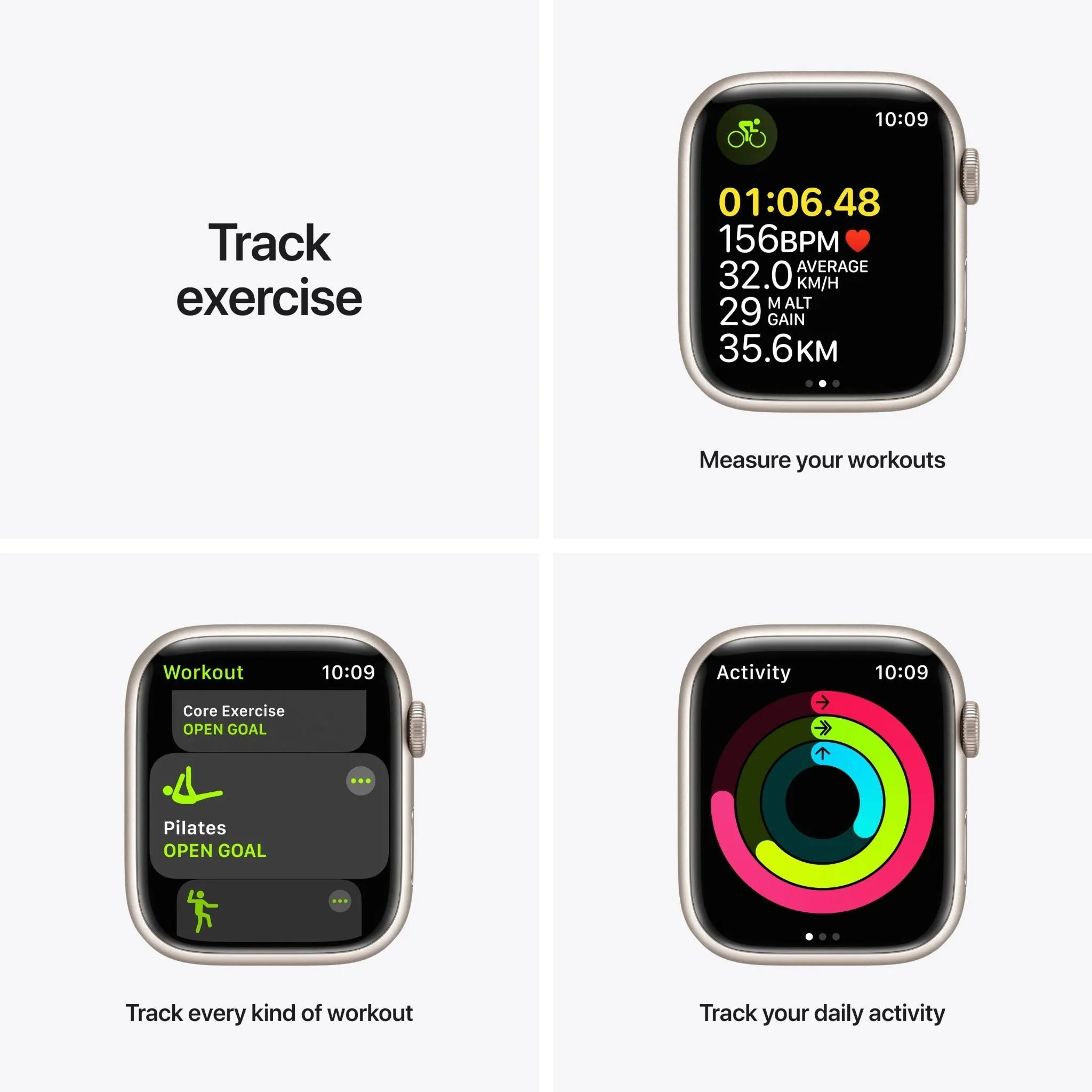 Apple Watch Series 7 45mm (GPS   Cellular) Starlight Aluminium Case with Starlight Sport Band (Refurbished Grade - C )