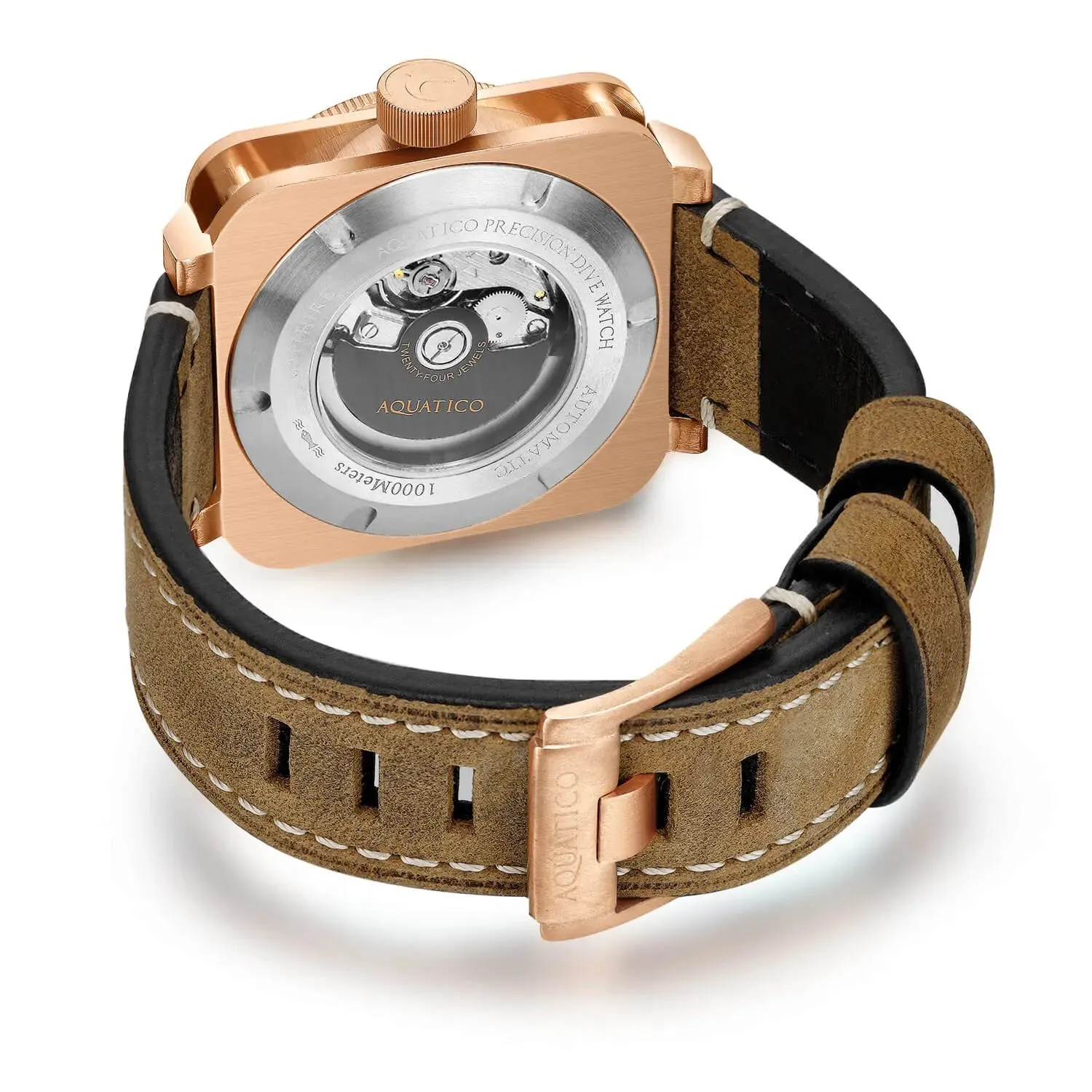 Aquatico Super Charger Bronze Green Dial Watch  (SWISS MADE Sellita sw200-1)