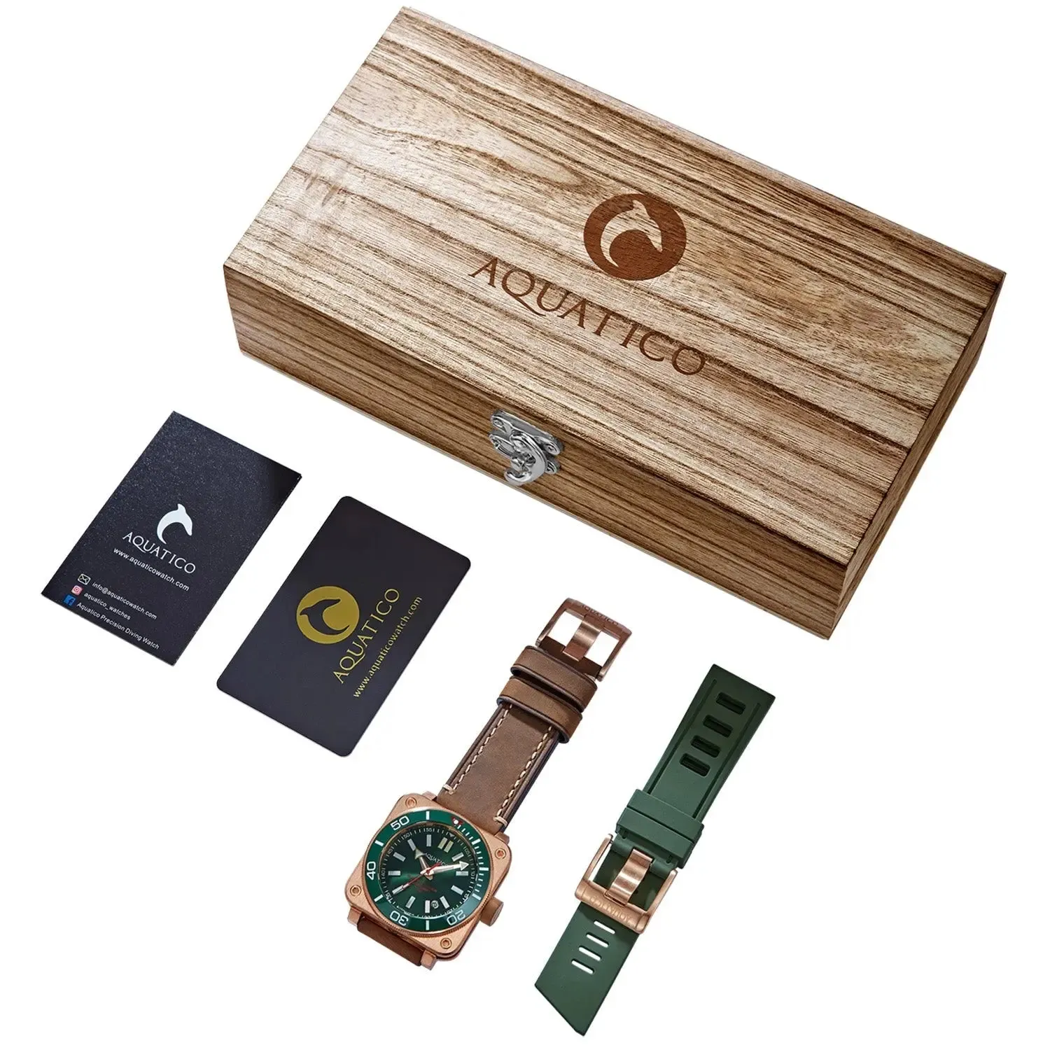 Aquatico Super Charger Bronze Green Dial Watch  (SWISS MADE Sellita sw200-1)