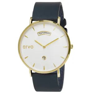 Arvo Awristacrat Watch - Gold - Marino Blue Band