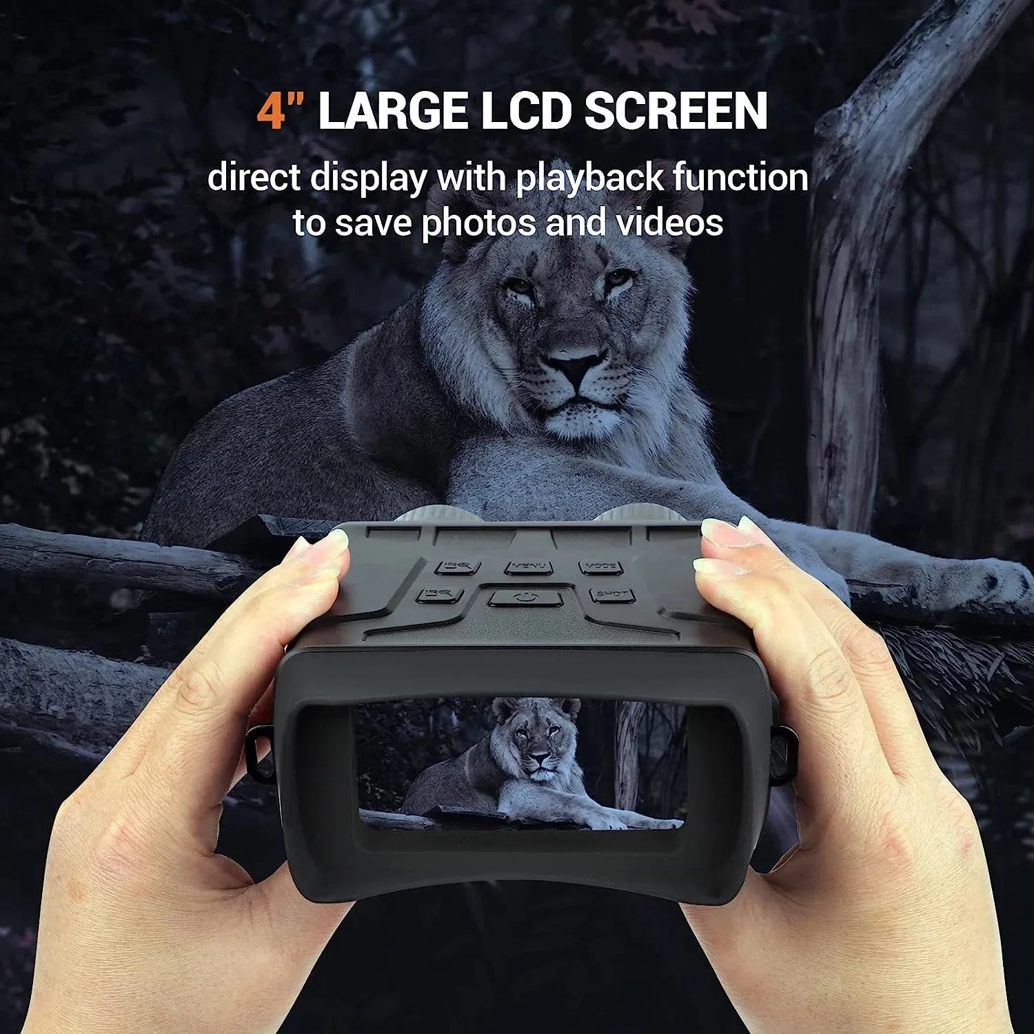 BEBANG Night Vision Goggles, 7 Level Infrared Digital Night Vision Binoculars 32GB HD Photo And Video Capture, Type-C Rechargeable