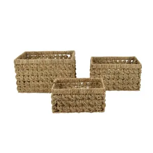 Billi Small Rectangular Seagrass Storage Basket