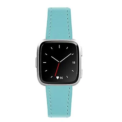 black Leather double color watch wristband fits Fitbit VERSA AZ11161