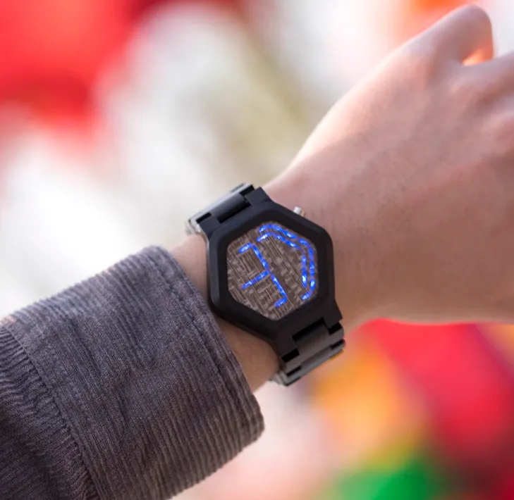 BOBO BIRD LED DISPLAY MINIMALIST DESIGN WOODEN WATCH