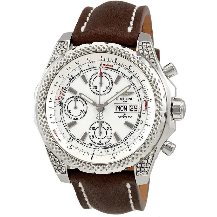 Breitling Bentley GT II White Dial Automatic Chronograph Diamond Men's Watch A1336567-A736BRLT A1336567-A736-437X-A20BA.1