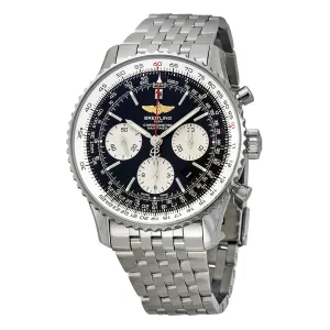 Breitling Navitimer 01 Chronograph Black Dial Men's Watch AB012012-BB01SS AB012012-BB01-447A