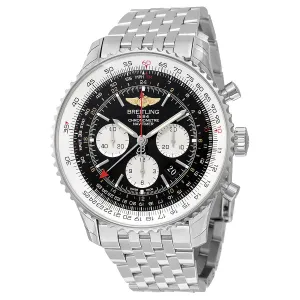 Breitling Navitimer GMT Black Dial Men's Watch AB044121/BD24 AB044121-BD24-453A