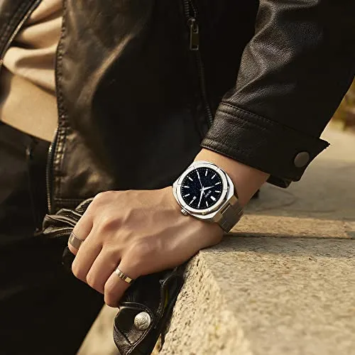 BUREI Fashion Quartz Watch for Men Watch Analog Date Watch with Stainless Steel Band Waterproof Classic Watches for Men